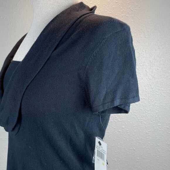 NWT Rafaella Black Cowl Neck Style Top Size M - Picture 4 of 8